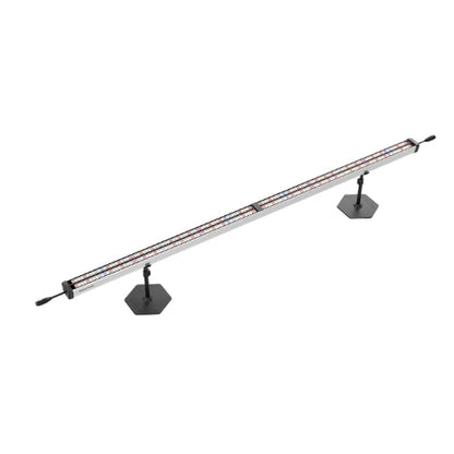Long rectangular light bar with stands on a white background