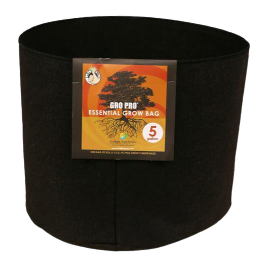 Gro Pro Essential Round Fabric Pot 5 Gallon