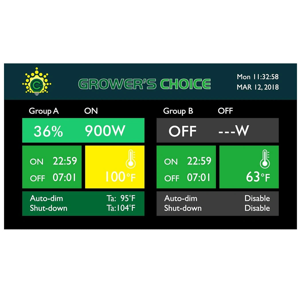 Growers Choice Digital Lighting Master Controller panel