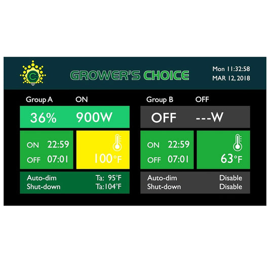 Growers Choice Digital Lighting Master Controller panel