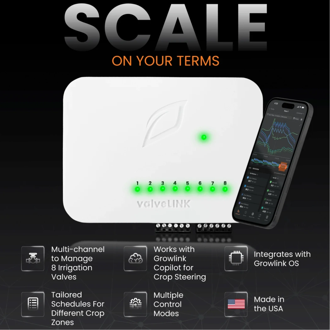 Growlink ValveLINK scale on your terms