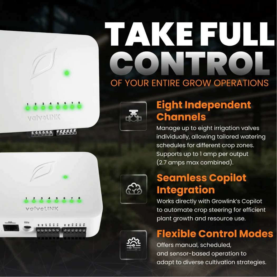 Growlink ValveLINK take full control