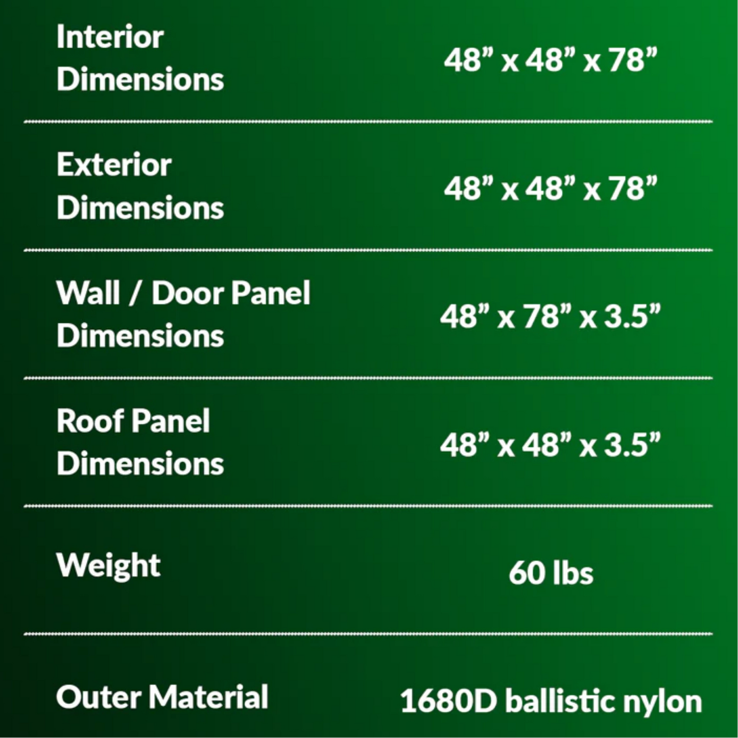 Grozeebo Slim Grow Tent dimensions