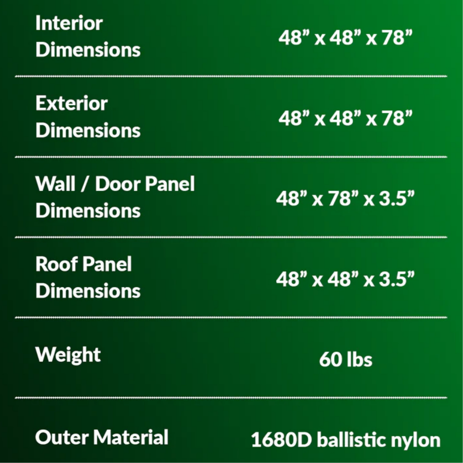 Grozeebo Slim Grow Tent dimensions