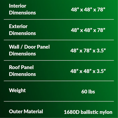 Grozeebo Slim Grow Tent dimensions