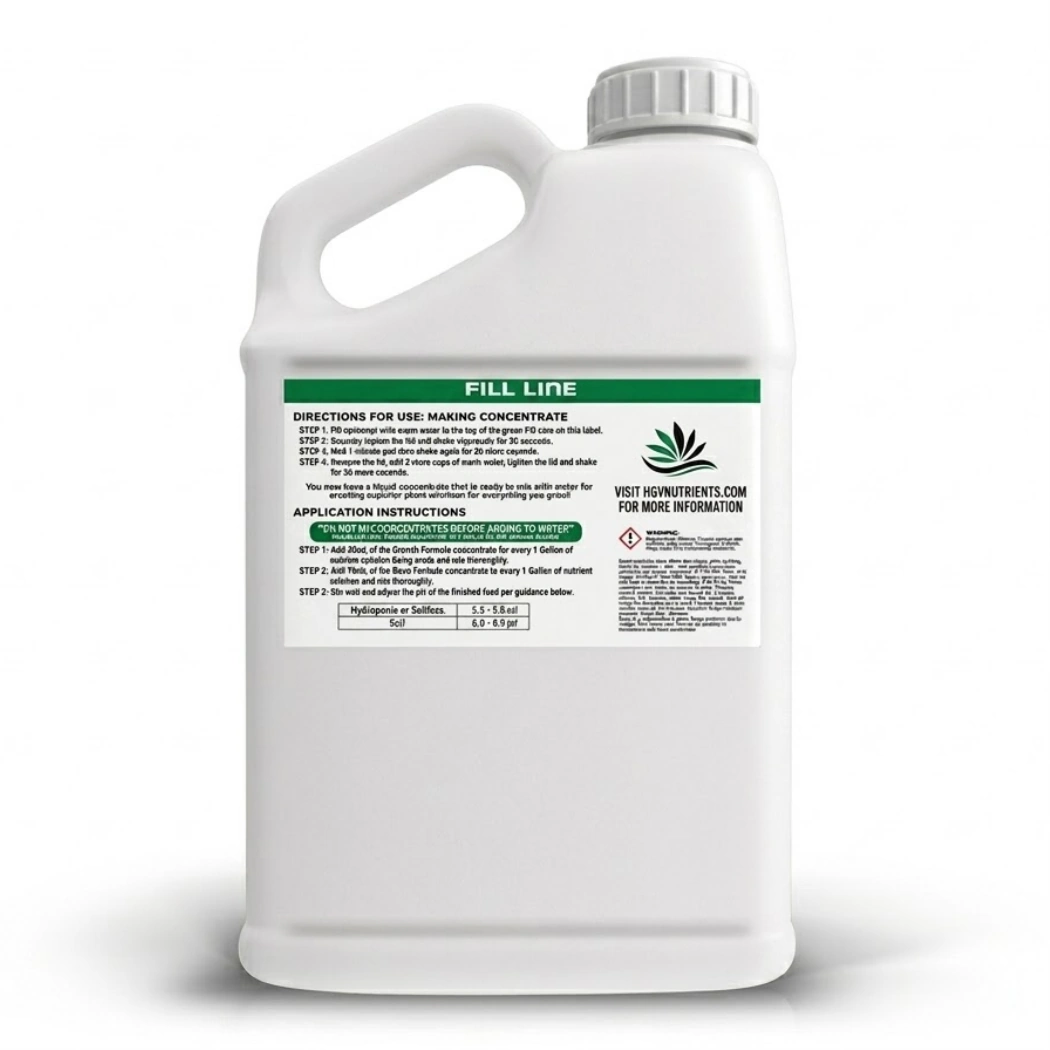 HGV Grow Dry Ready To Mix Formula 1 Gallon back