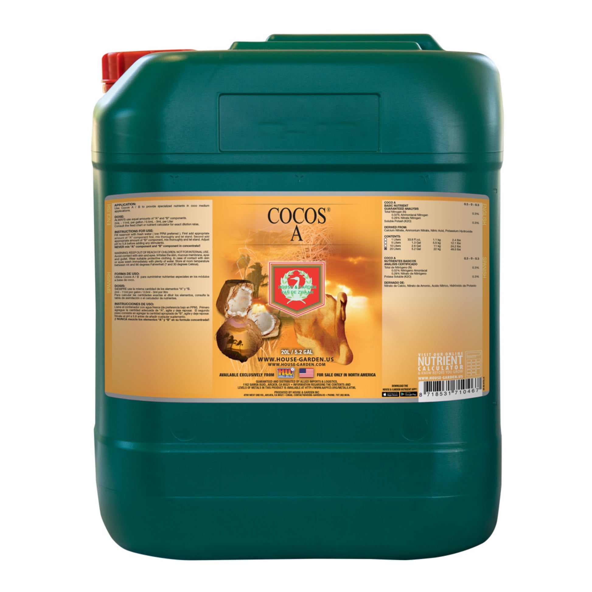 House & Garden Coco Nutrient A 20L main image