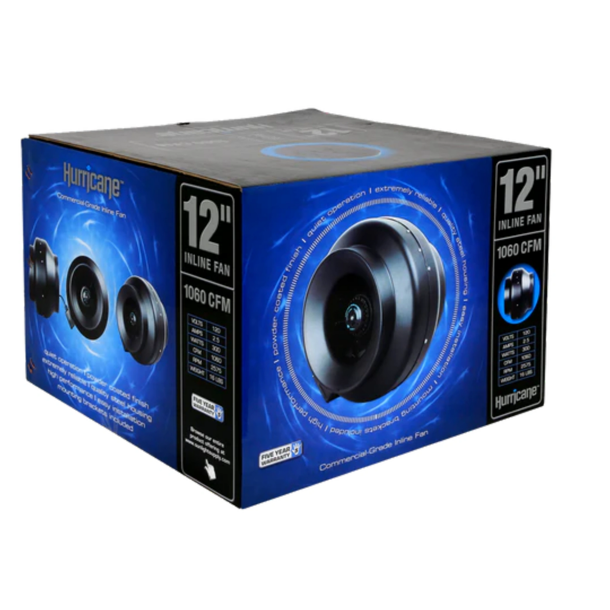 Hurricane Inline Fan 12in box