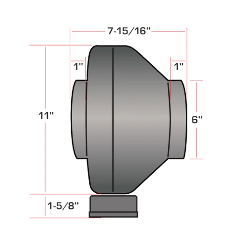 Hurricane Inline Fan 6in specs