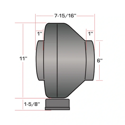 Hurricane Inline Fan 6in specs