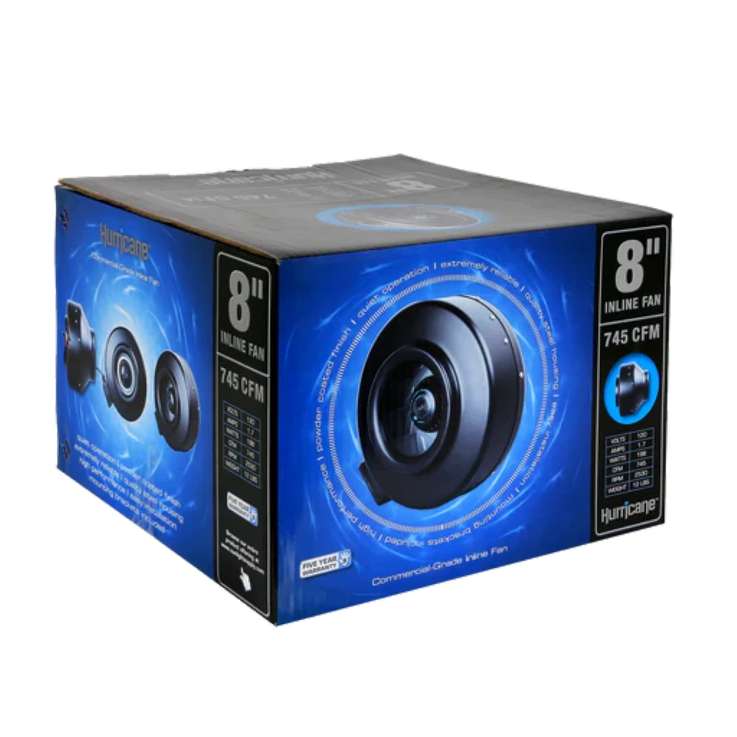 Hurricane Inline Fan 8in box