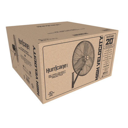 Hurricane Pro Commercial Grade Oscillating Wall Mount Fan 20 in box