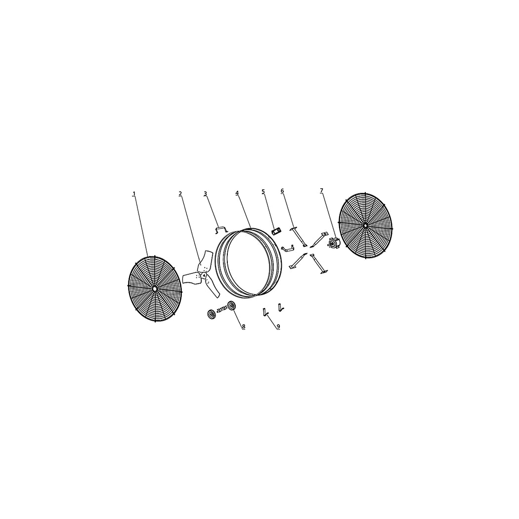Hurricane Pro Heavy Duty Drum Fan 48in parts