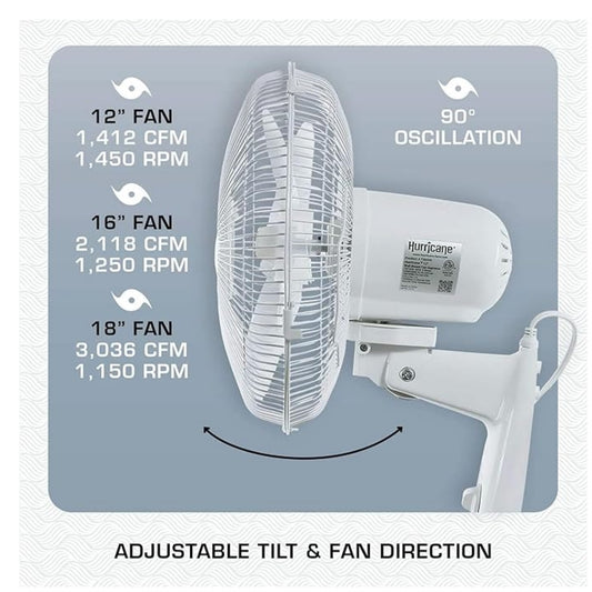 Hurricane Supreme Wall Mount Fan  versions
