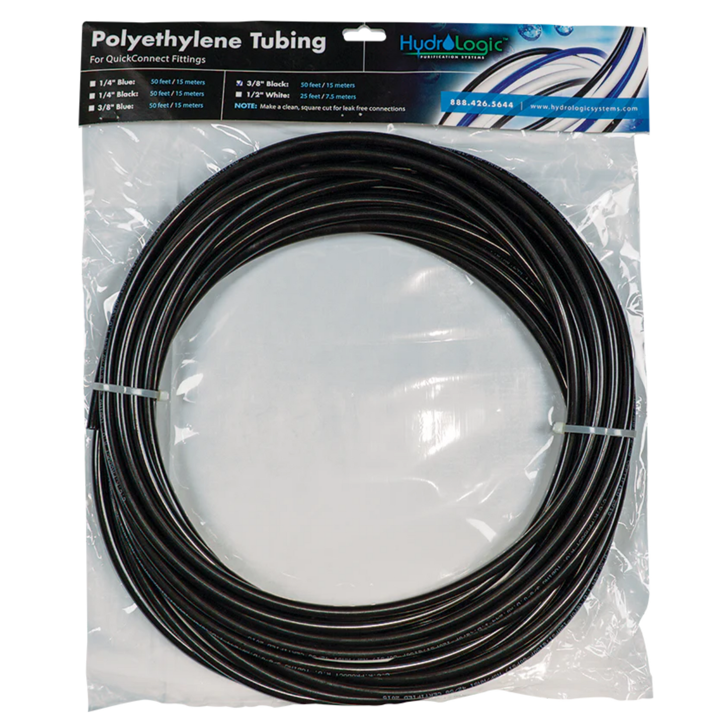 Hydro-Logic Tubing Black 38 inch 50' main image