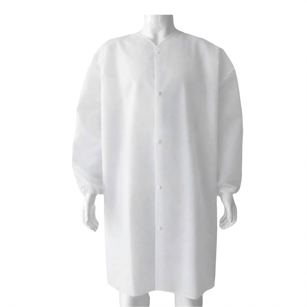 Hydrobuilder HBX Disposable Lab Coat No Pocket front view
