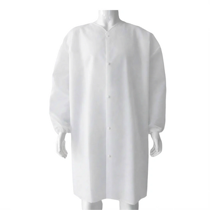 Hydrobuilder HBX Disposable Lab Coat No Pocket front view