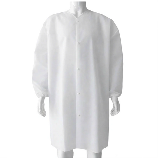 Hydrobuilder HBX Disposable Lab Coat  No Pocket front view
