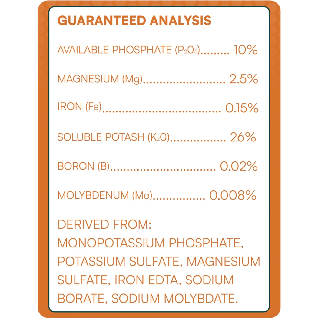 Hydrobuilder HGV Dry Flower guaranteed analysis