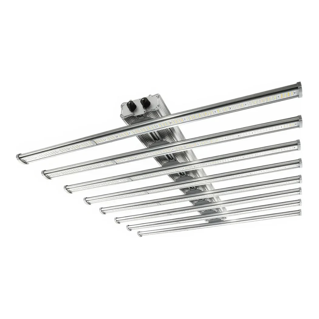 iLuminar iLogic8 630W full spectrum LED grow light, eight-bar fixture, 1,700 µmol/s