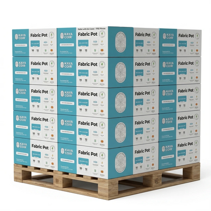 Kaya Coir 10 in Pallet with 80 Cases 960 Pieces fabric pots