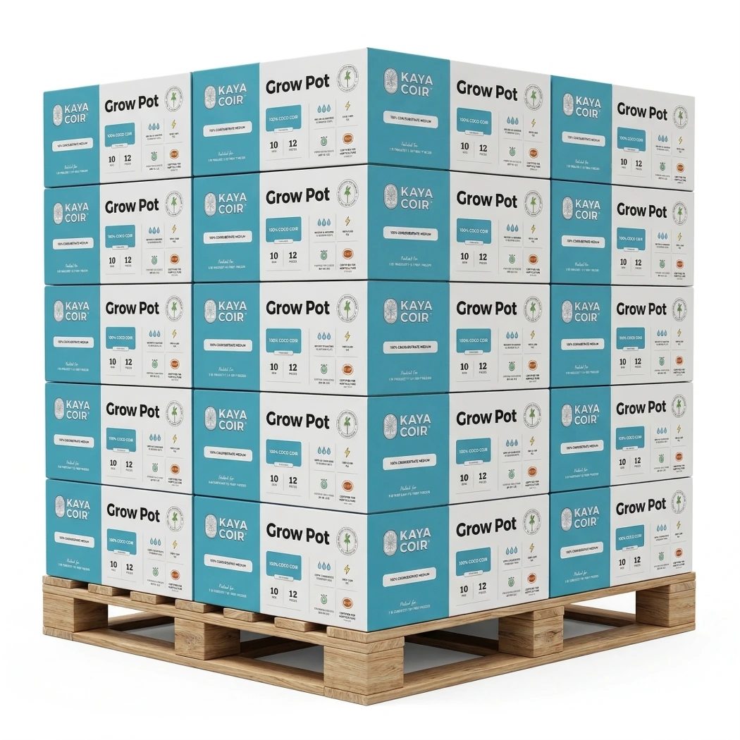 Kaya Coir 10 in Pallet with 80 Cases 960 Pieces plastic grow pots