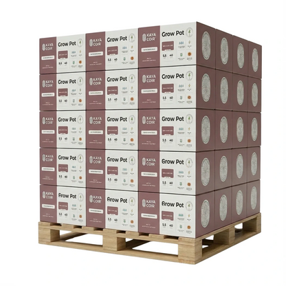Kaya Coir 5.5 in (1.25 gal) Pallet with 64 Cases 2560 Plastic grow pot