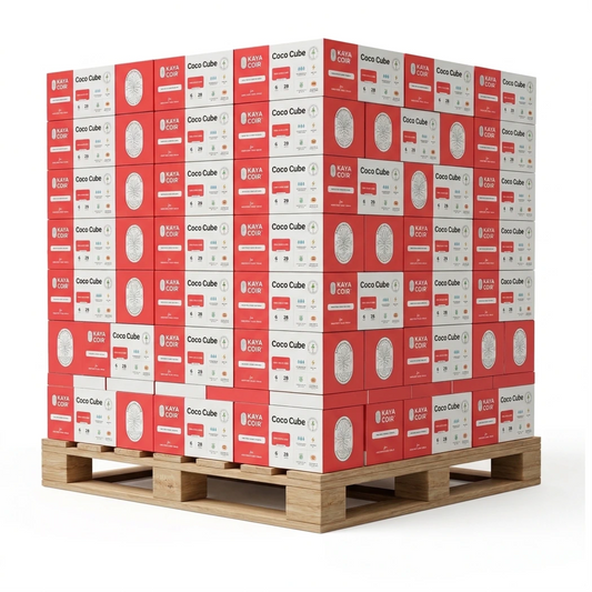 Kaya Coir 6 in Coco Cube Pallet with 64 Cases 1792 Pieces