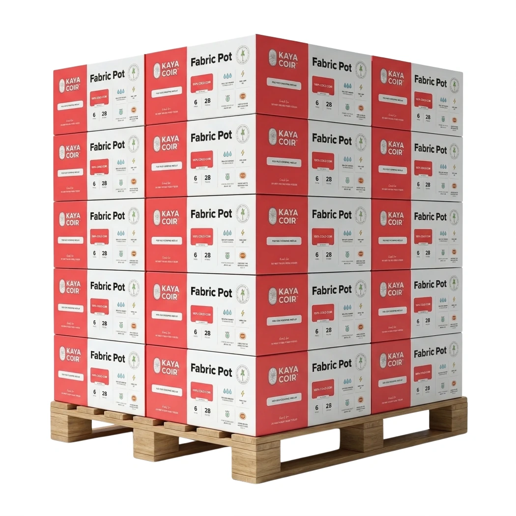 Kaya Coir 6 in Pallet with 64 Cases 1792 Pieces fabric pots