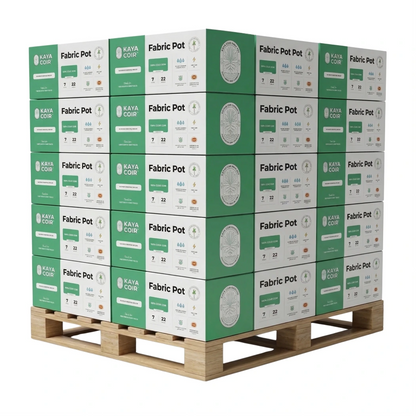 Kaya Coir 7 in (2 gal) Pallet with 66 Cases 1452 Pieces fabric pots