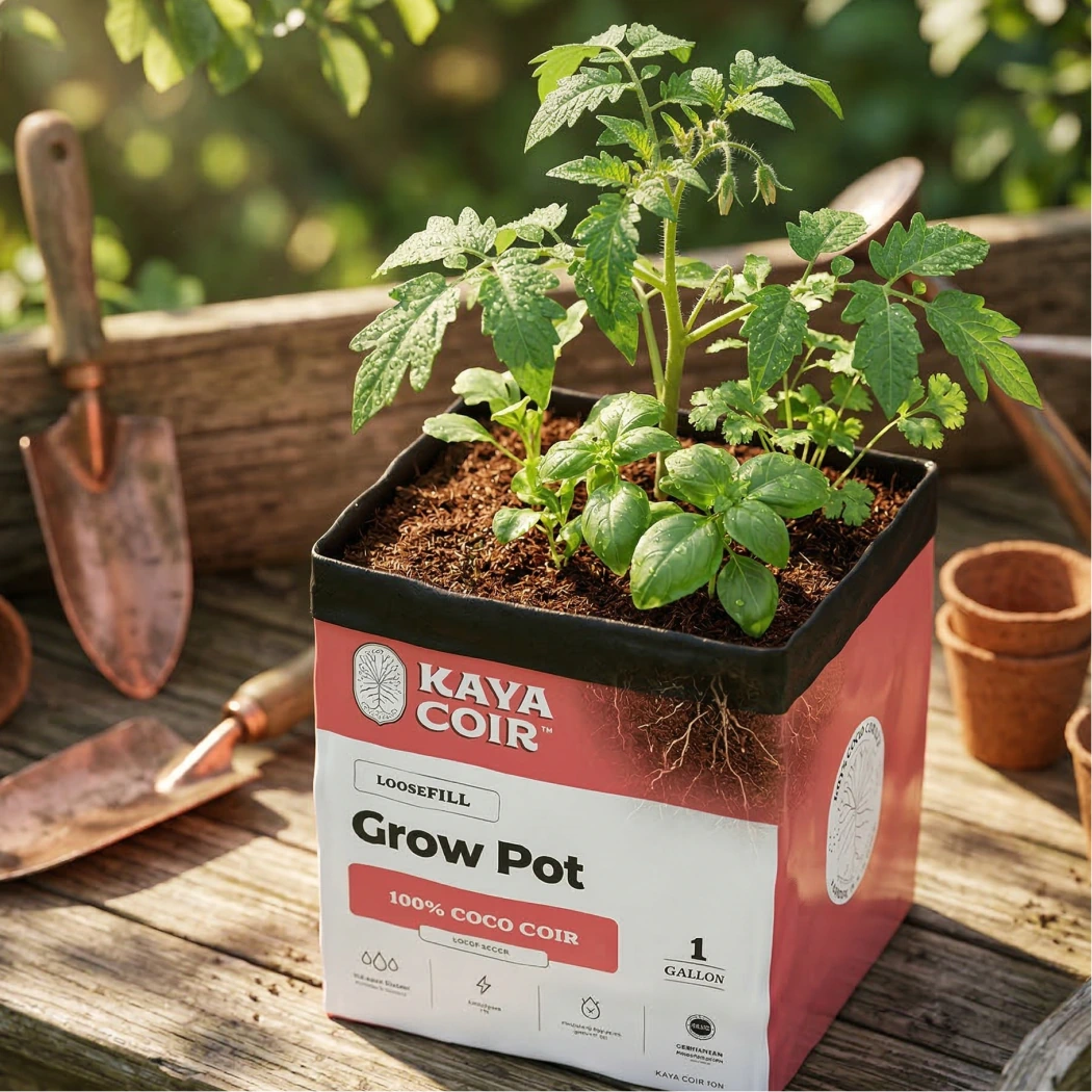 Kaya Coir Loose Fills 100% Coco 1 gallon in action