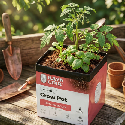 Kaya Coir Loose Fills 100% Coco 1 gallon in action