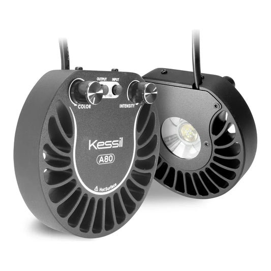 Kessil A80 Tuna Sun 15W nano LED aquarium light, two views