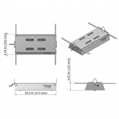 Kessil C130 Spectral Carrier dimensions