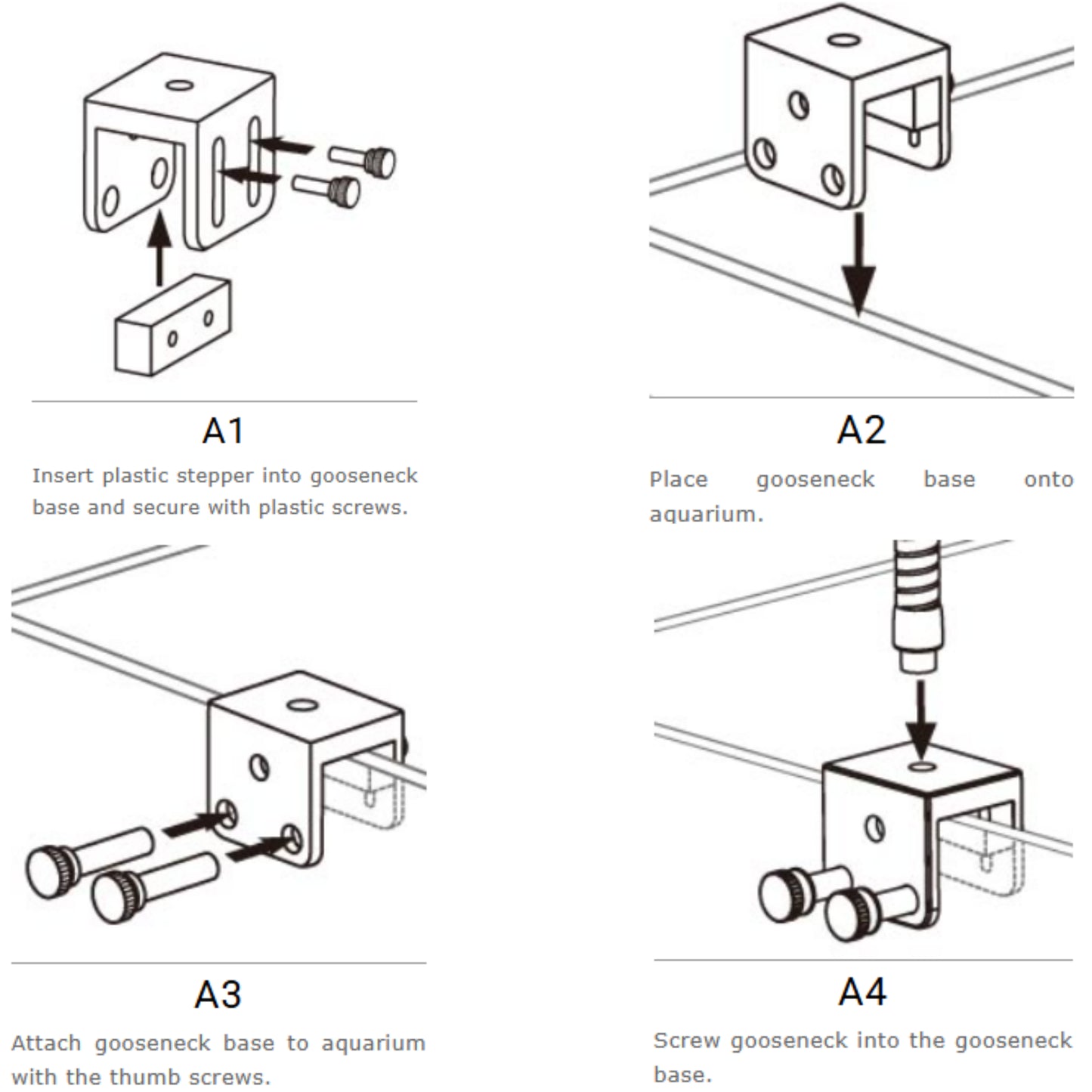 Kessil Mini A-Series Gooseneck Clamp Mount instructions