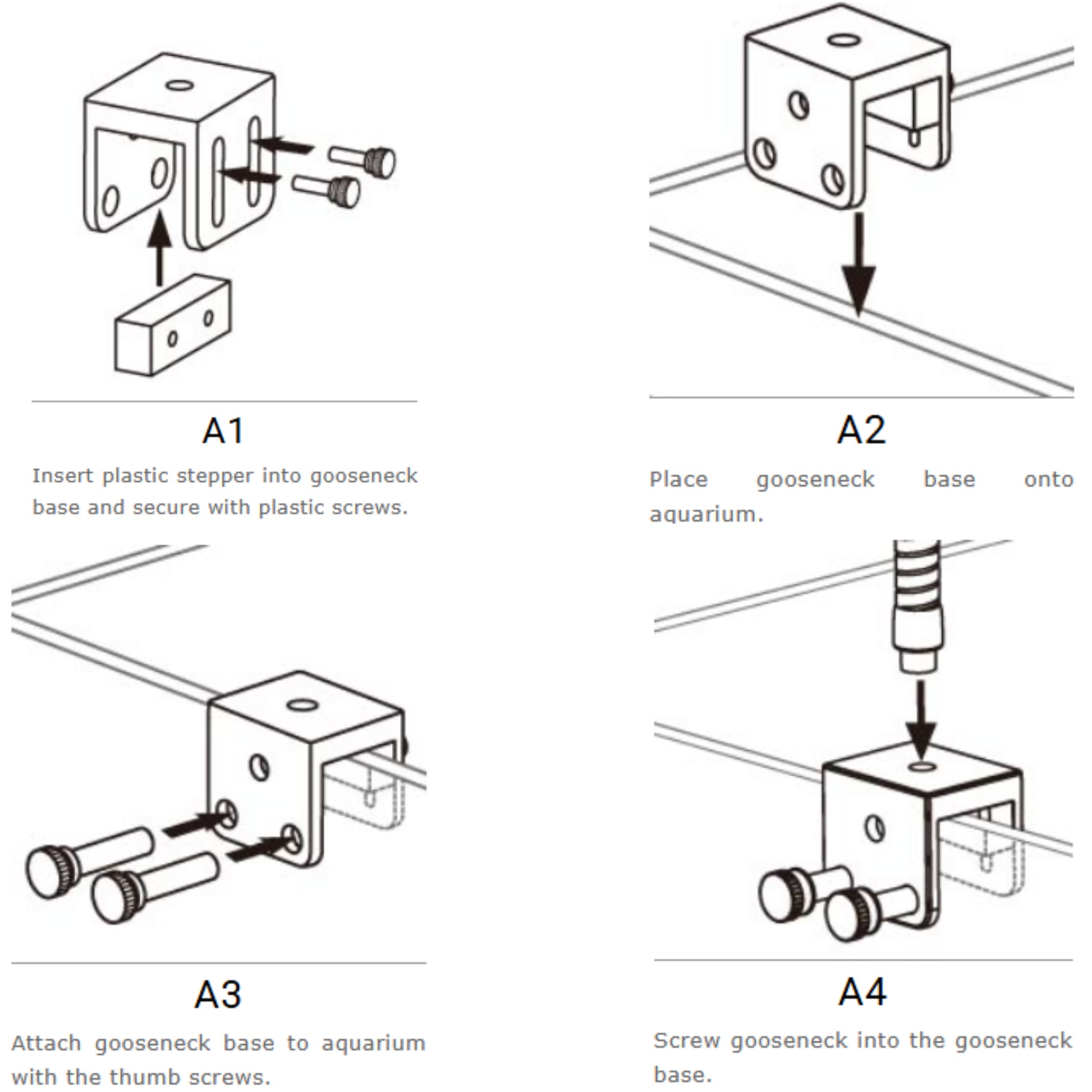 Kessil Mini A-Series Gooseneck Clamp Mount instructions