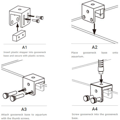 Kessil Mini A-Series Gooseneck Clamp Mount instructions