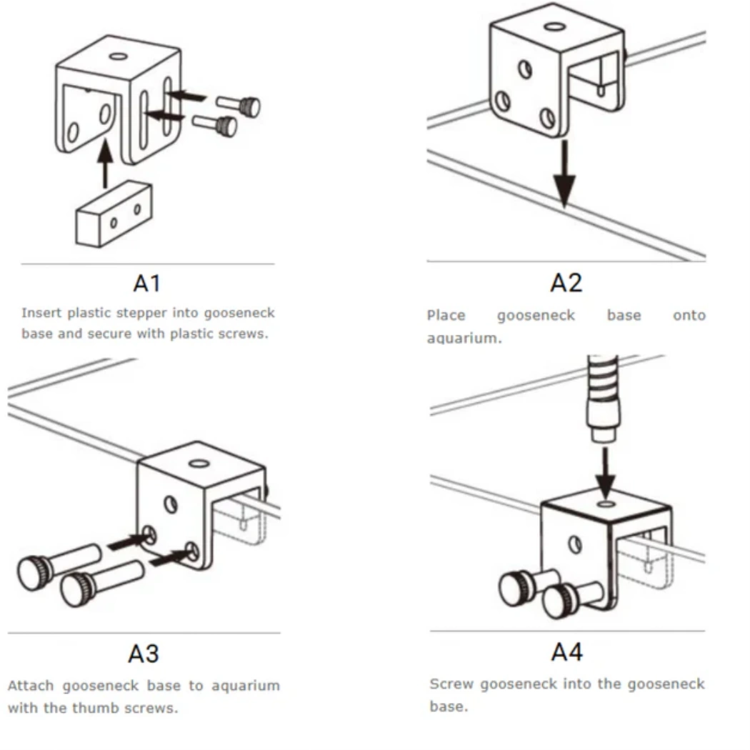 Kessil Mini A-Series Gooseneck how to install