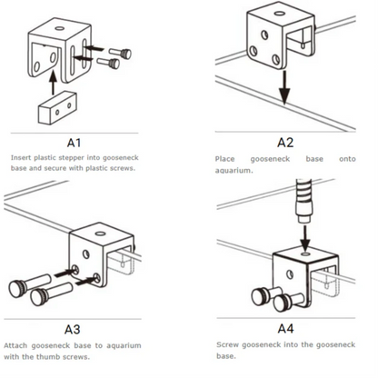 Kessil Mini A-Series Gooseneck how to install