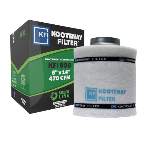 Kootenay Green Line Carbon Filter  800 with 6 flange x14 and 470cfm