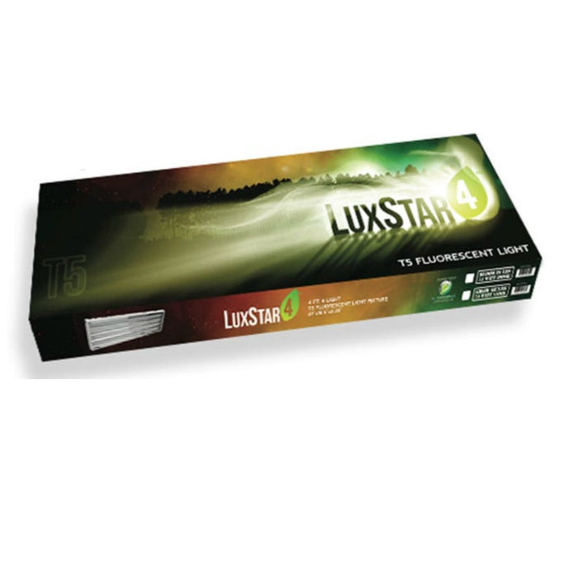 4' fluorescent grow light bulbs LuxStar T5 4' 4 Bulb Fixture