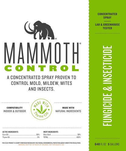 Mammoth CannControl 5 Gallons Front Label