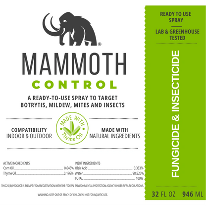 Mammoth Control RTU Front Label 32 oz