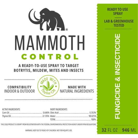 Mammoth Control RTU Front Label 32 oz