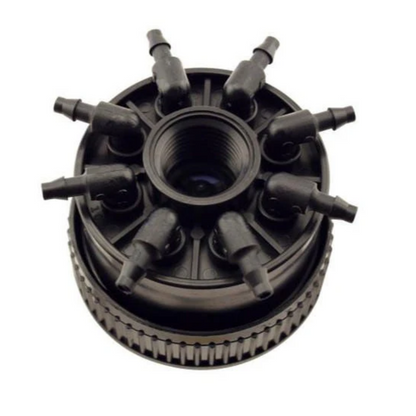 Octa-Bubbler 2 GPH Per Outlet by Jain Irrigation - Blue High Flow Bubbler bottom view