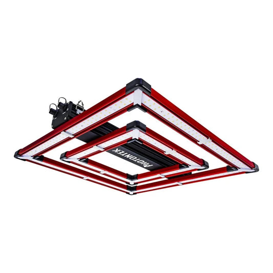 PhotonTek SQ200W Pro 205W LED grow light, two square light frames