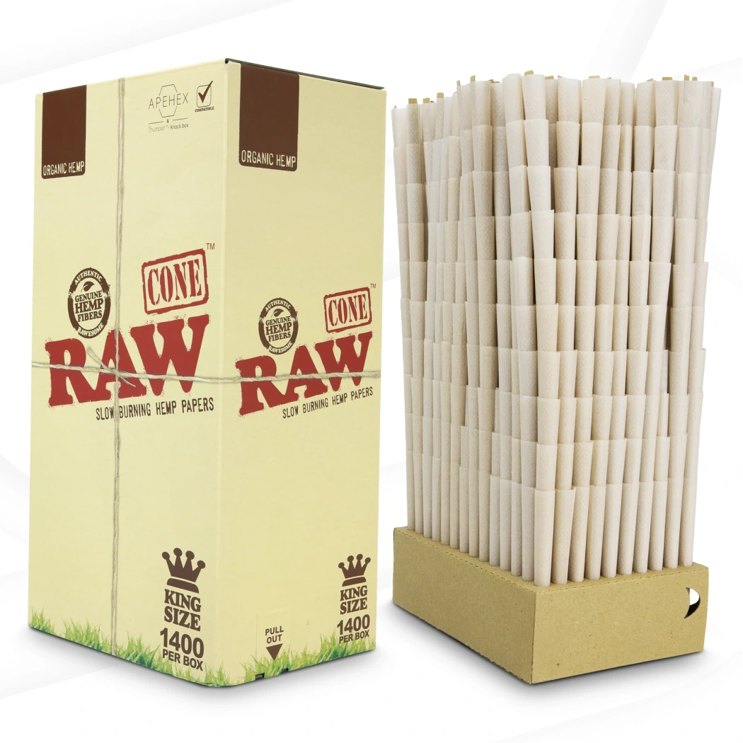 Raw Organic Bulk King Size Pre-Roll Cones 1400pk package