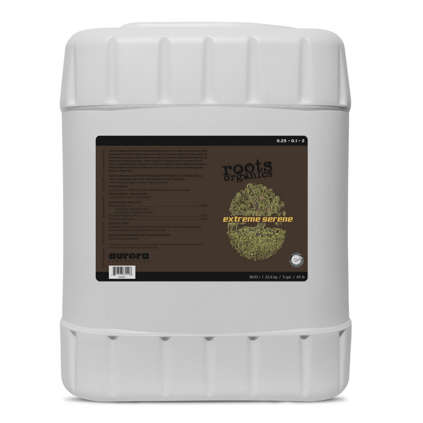 Roots Organics Extreme Serene 5 gallon