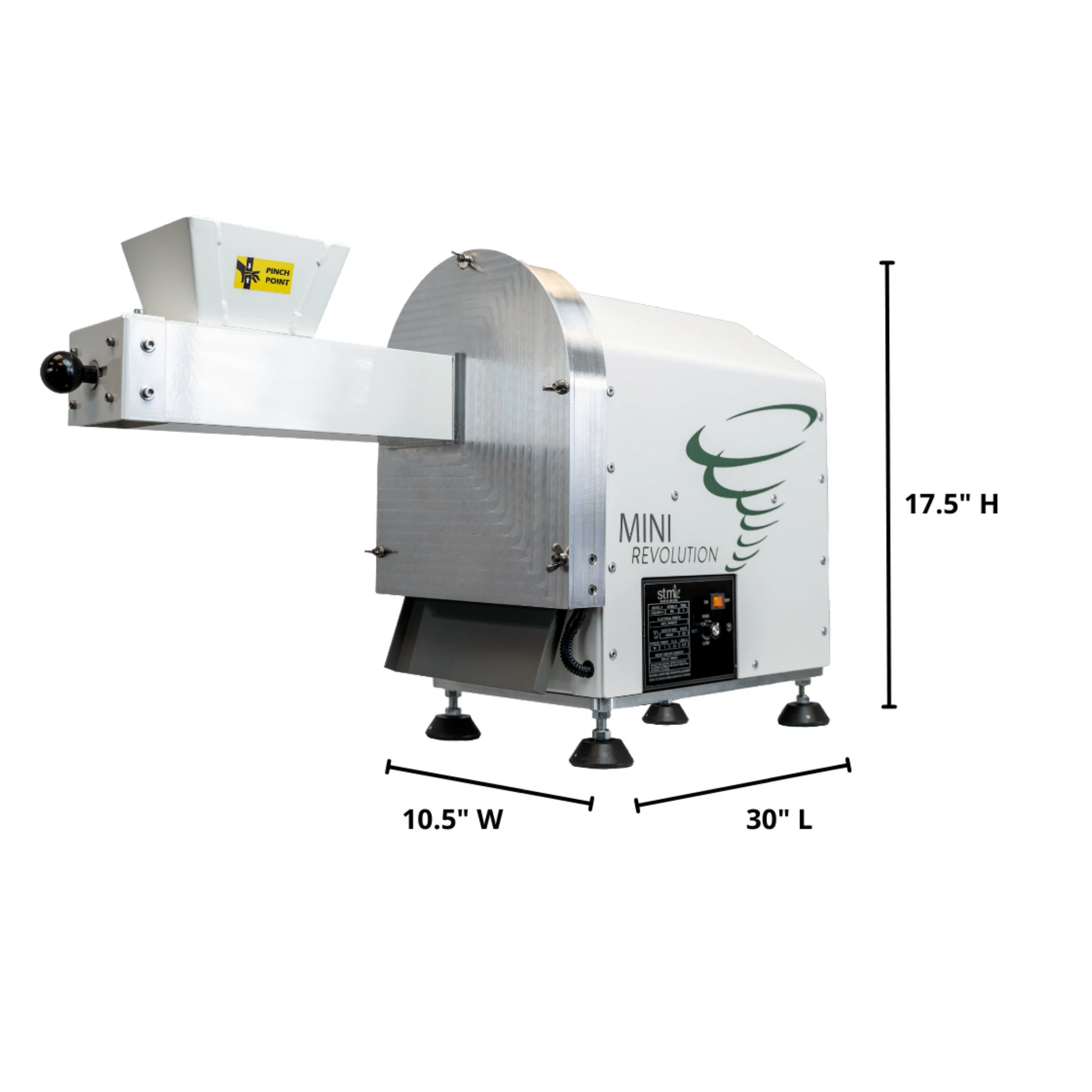 STM Mini-Revolution Commercial Flower Grinder dimensions
