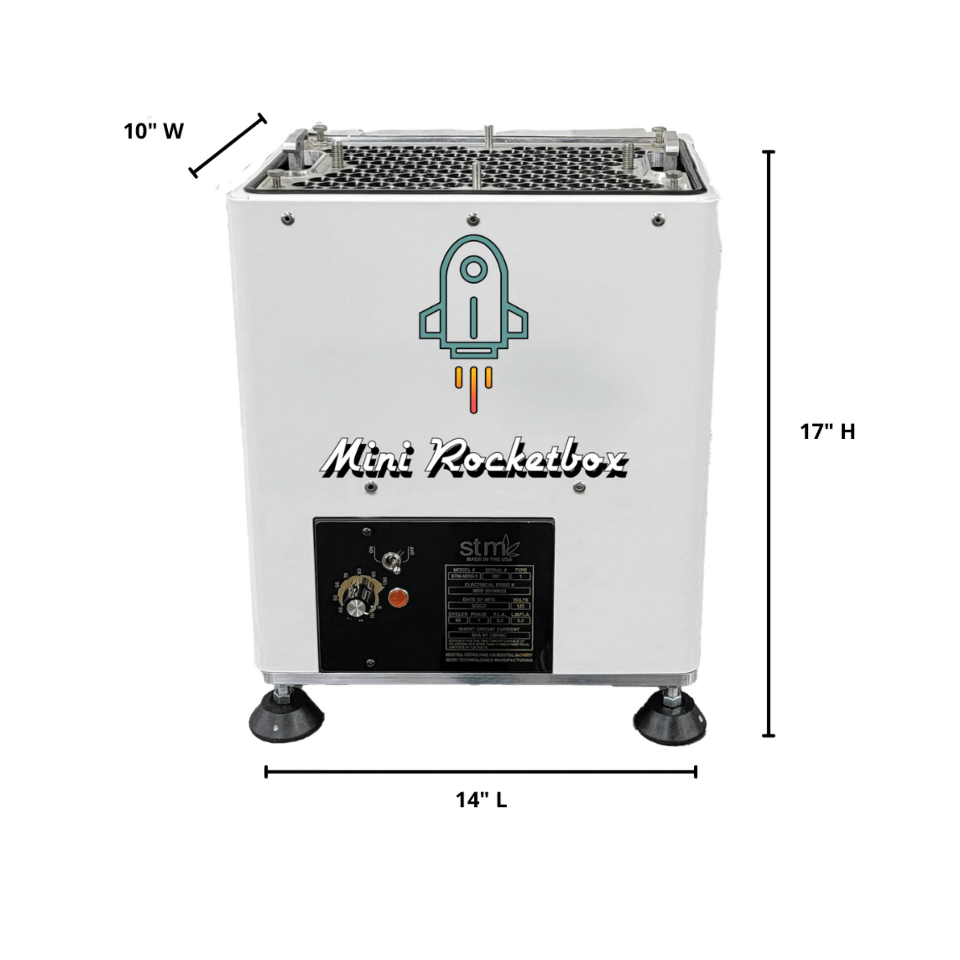 STM Mini-RocketBox PLUS+ Pre-Roll Machine (72-Cone)  Dimensions